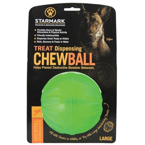 Hračka guma Chew ball míč Starmark L zelený