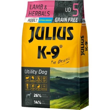 Julius K-9 Grain Free Adult Utility Dog - Lamb & Herbals 10 kg