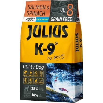 Julius K-9 Grain Free Adult Utility Dog - Salmon & Spinach 10 kg