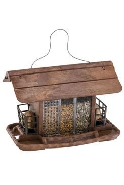 Krmítko venkovní plastové JOK 2 dekor dřevo  FP