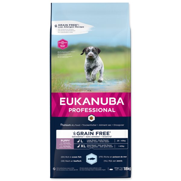 Euk Puppy & Junior Large Grain Free Ocean Fish 18kg