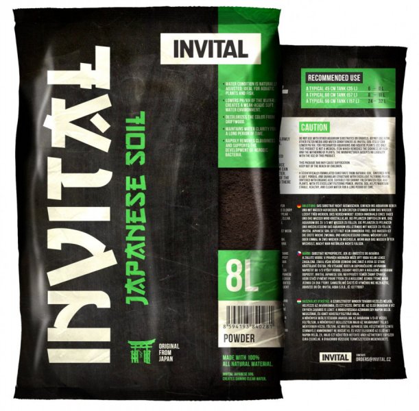 INVITAL Japanese Soil 8l Powder hnědý japonský substrát (dříve Platinum Soil)