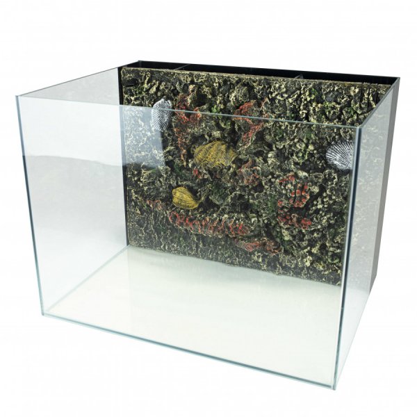 Optiwhite akvárium se zadní filtrací a pozadím 60x45x45cm