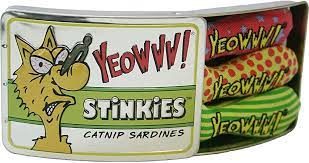 Hračka cat Yeowww ryba v plechovce s catnipem RW 3ks
