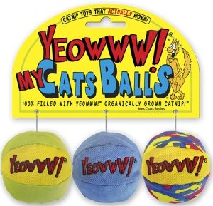 Hračka cat Yeowww koule s catnipem RW 3ks