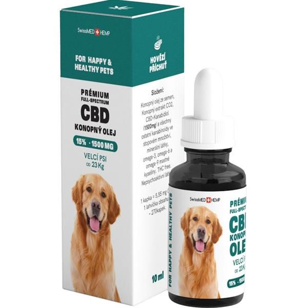 CBD olej pro velké psy 15%, 10ml