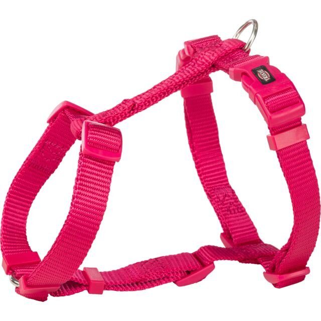 H-postroj PREMIUM, fuchsia M-L:hruď:52-75cm/20mm