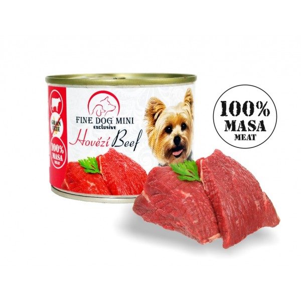 Fine Dog MINI Exclusive hovězí 100% masa 200g
