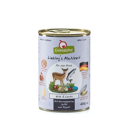 GranataPet Zvěřina & losos s kořenovou zeleninou, fenyklem, jablkem a řepkovým olejem balení 400 g