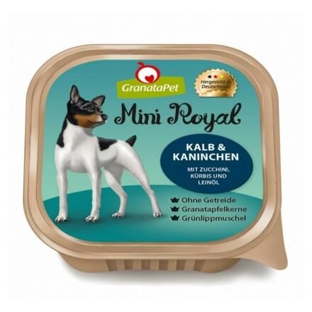 GranataPet Mini Royal Telecí & králík s cuketou, dýní a lněným olejem balení 150 g