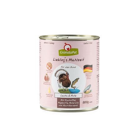 GranataPet Losos & krůta s bramborami, šípky, petrželí a pupalkovým olejem balení 800 g