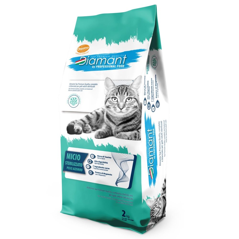 Diamant Cat Micio Sterilised Modrá ryba 2 kg