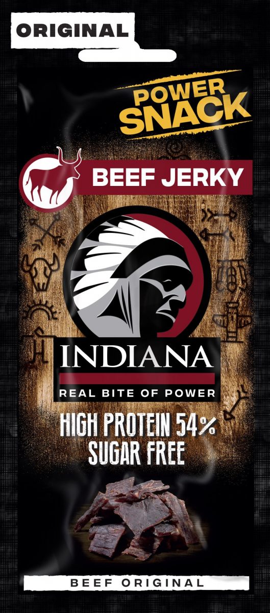 INDIANA Jerky hovězí Power Snack Original 12g