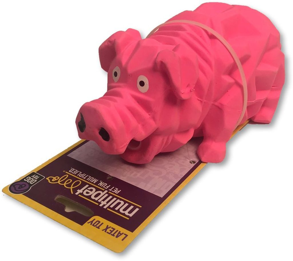 Multipet Origami Pals chrochtající prase latex 20,5 cm 1 ks