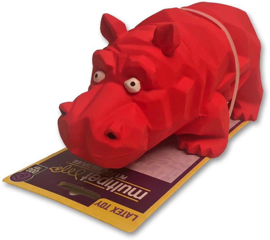 Multipet Origami Pals chrochtající hroch latex 20,5 cm 1 ks