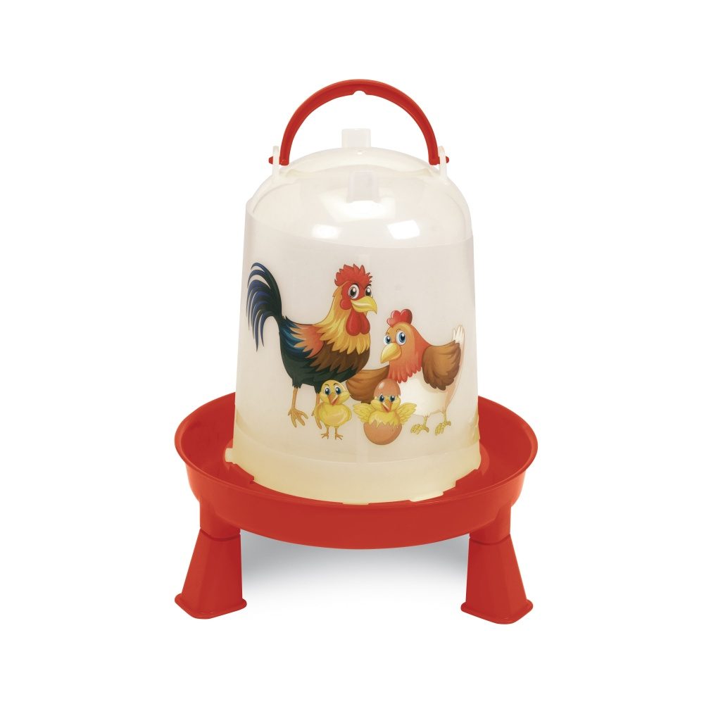 Napáječka pro drůbež s nožičkami (edice šťastné slepice) 5 l