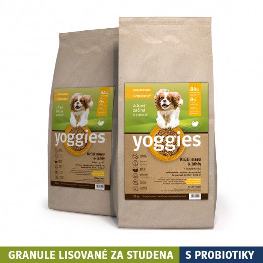 Yoggies MINIGRANULE s krůtím masem a jáhly 30kg