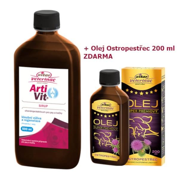Artivit sir. 500 ml+ostropestřec olej 200 ml zdarma