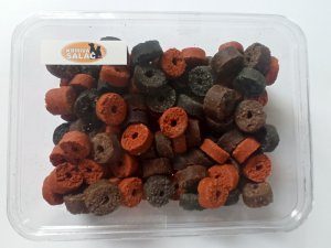 KROUŽKY MIX poloměkké losos,jehně,hovězí  500g