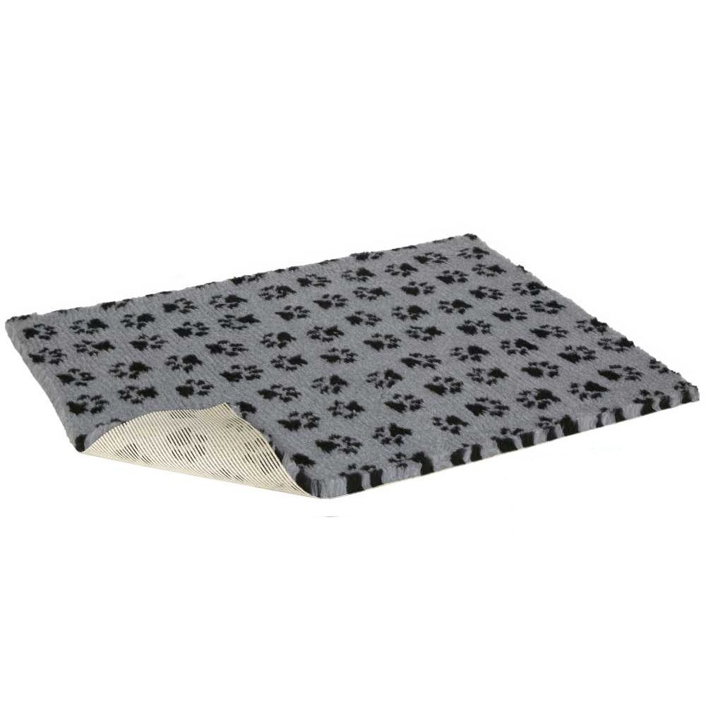 Vetbed protiskluz / Drybed šedý packy 100 x 75 cm DELUXE, vlas 30 mm