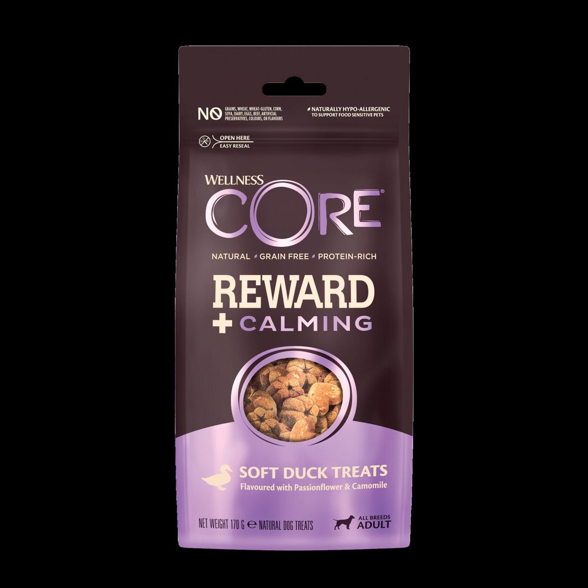 Wellness Core Dog Reward Adult Calming kachna 170g