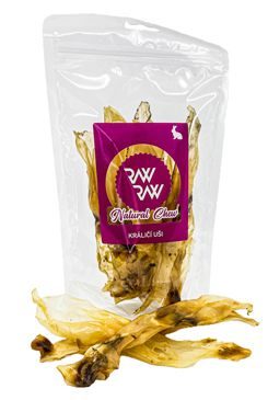 Raw Raw pochoutka Natural Chew Králičí uši 80g