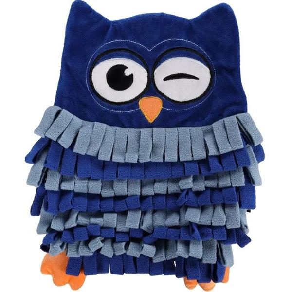 Čmuchací kobereček Sova modrá Flamingo 33x27cm zámek