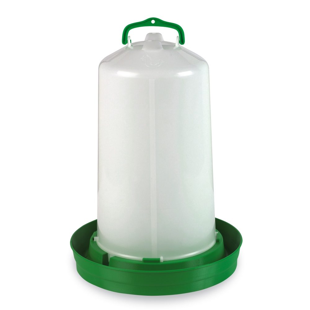 Závěsná klobouková napáječka pro drůbež, zelená 12 l
