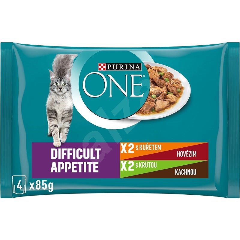 PURINA ONE Multipack 4x85g DIFFICULT APPETITE minifiletky s kuřetem