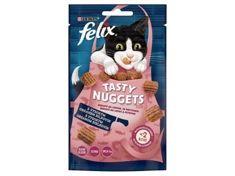 FELIX Tasty Nuggets 50g Bohaté na lososa a pstruha