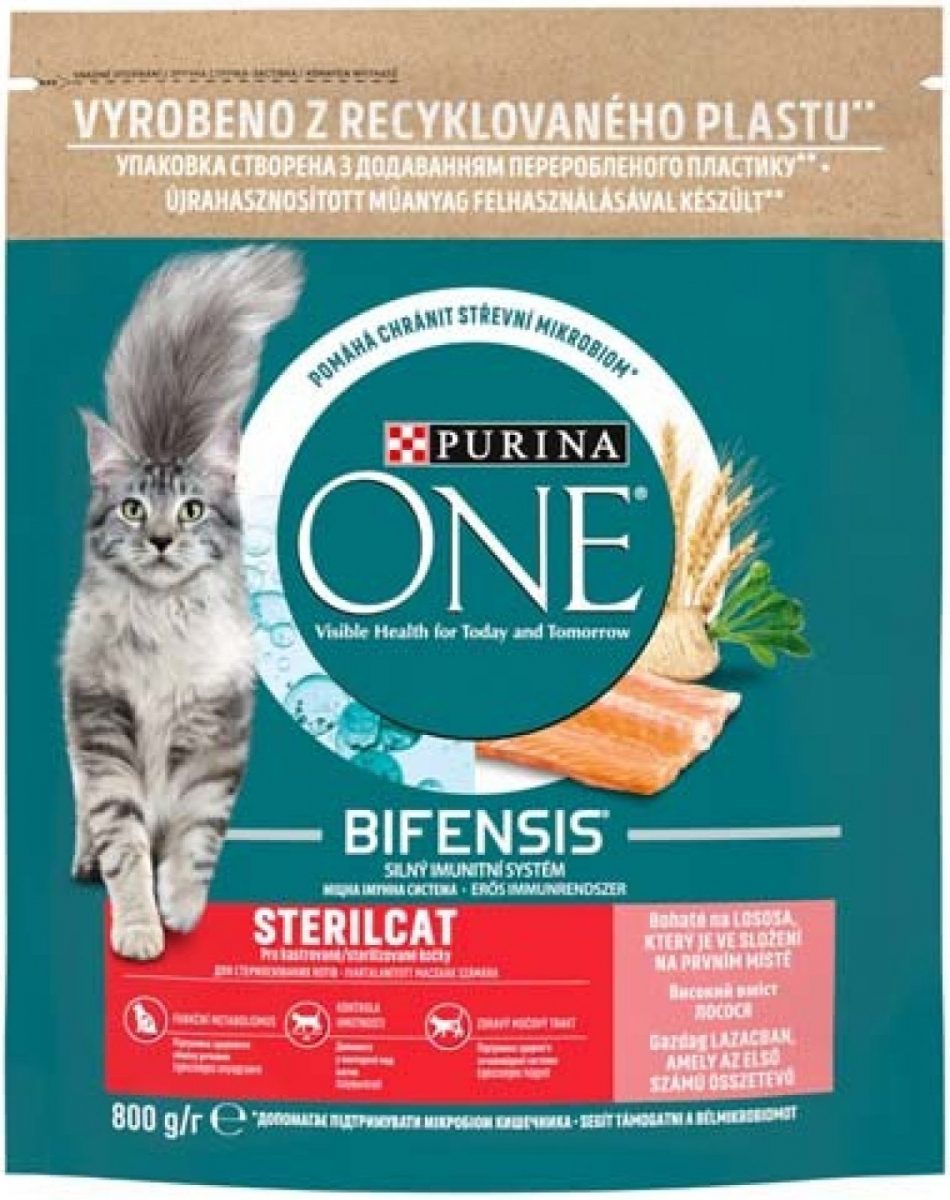 Purina ONE BIFENSIS Sterilcat s lososem a pšenicí 800g