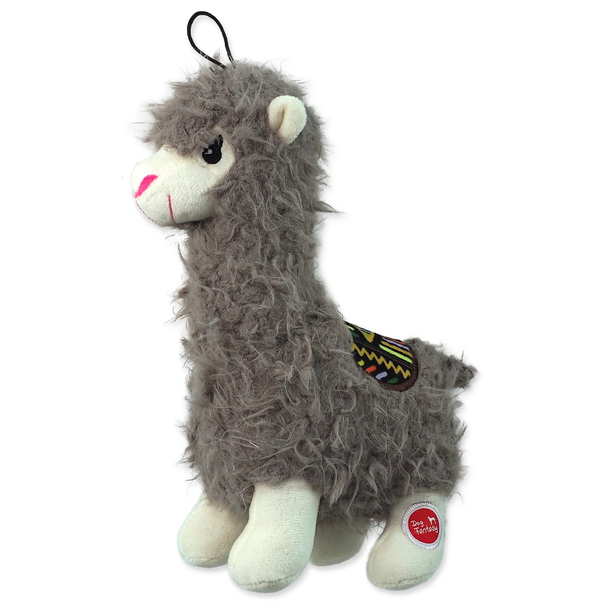 Hračka DOG FANTASY Stuffed Toy lama pískací mix barev