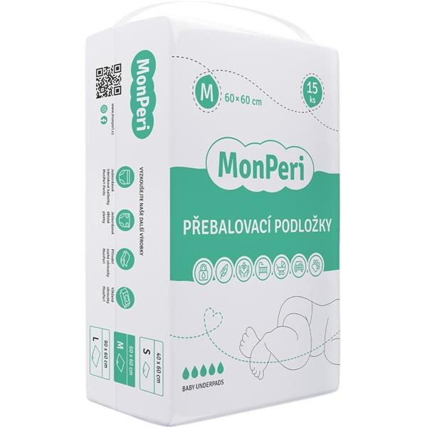 MonPeri Přebalovací podložky M 60x60 15 ks