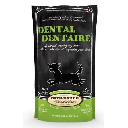 Oven Baked Tradition All Natural crunchy dog treats DENTAL 284 g, pamlsek k péči o zuby