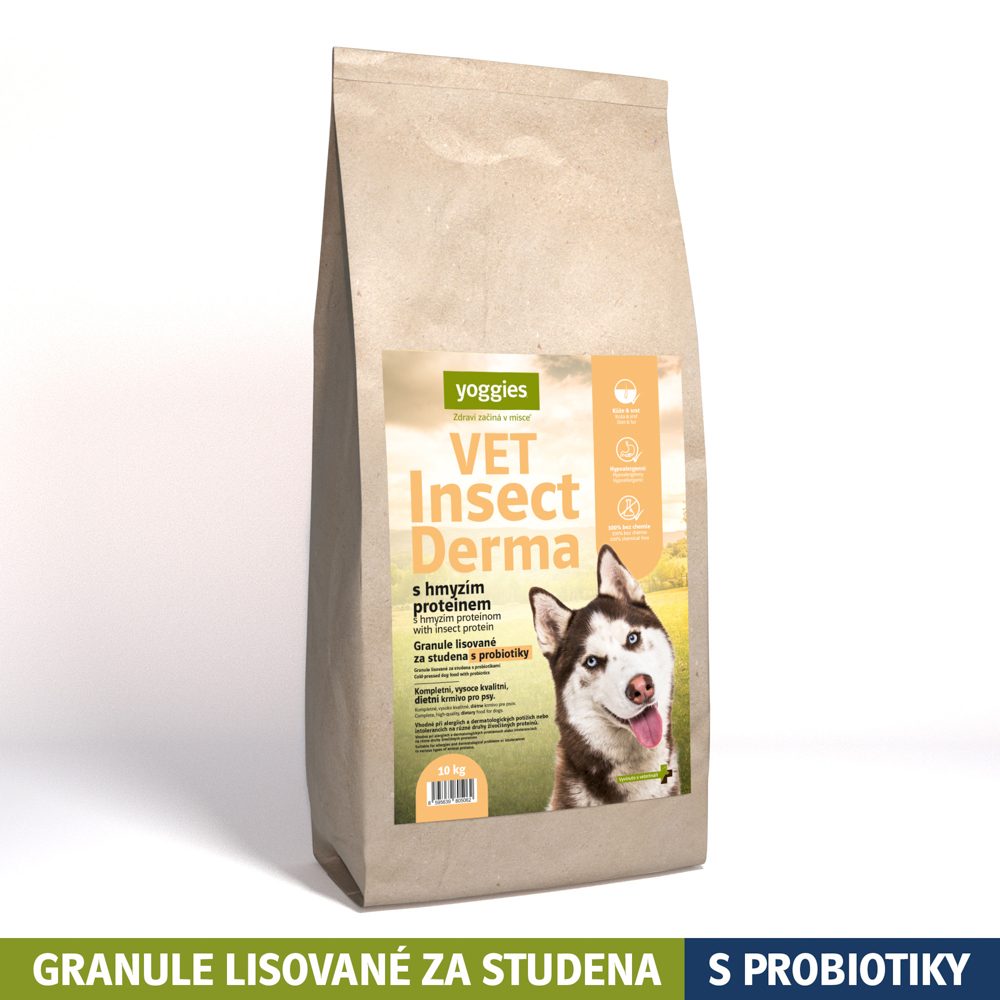Yoggies VET Insect Derma s hmyzím proteinem 10kg