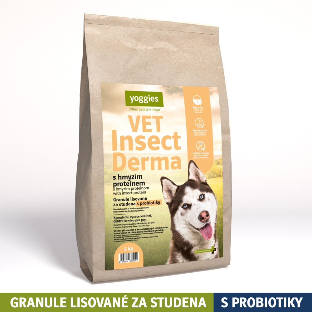 Yoggies VET Insect Derma s hmyzím proteinem 5kg