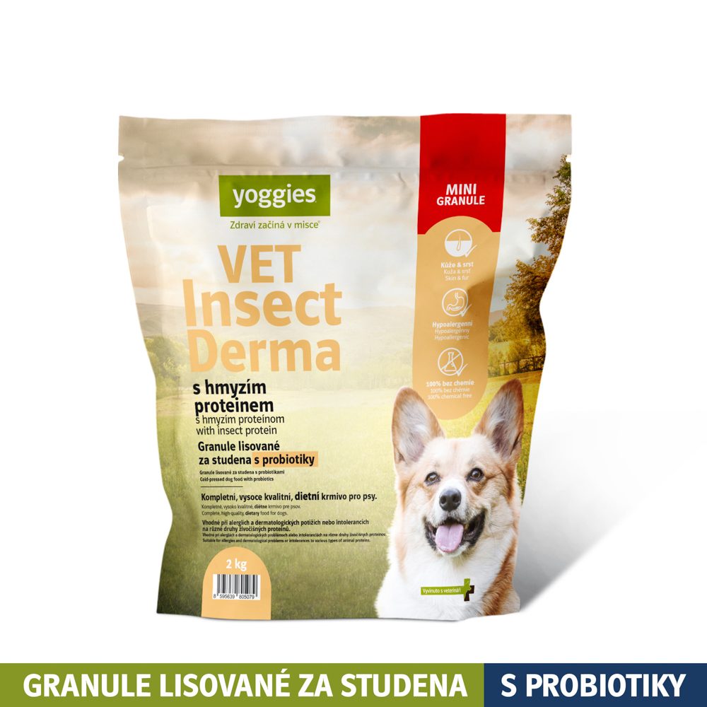 Yoggies VET Insect Derma MINIGRANULE s hmyzím proteinem 2kg