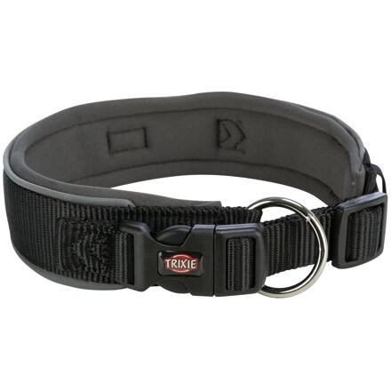PREMIUM obojek extra široký, černá/grafit M-L: 40-48 cm/40 mm
