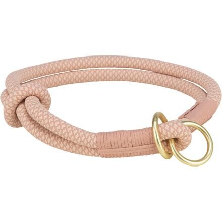 Soft Rope kulatý polostahovací obojek, růžová/světlerůžová L: 50 cm/ 10 mm