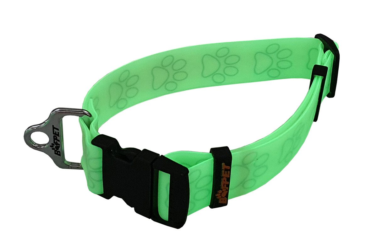 BAFPET Obojky FOSFOR s tlapkou Barva: Fosfor, Rozměr: 20mm x 33-51cm 13101FT