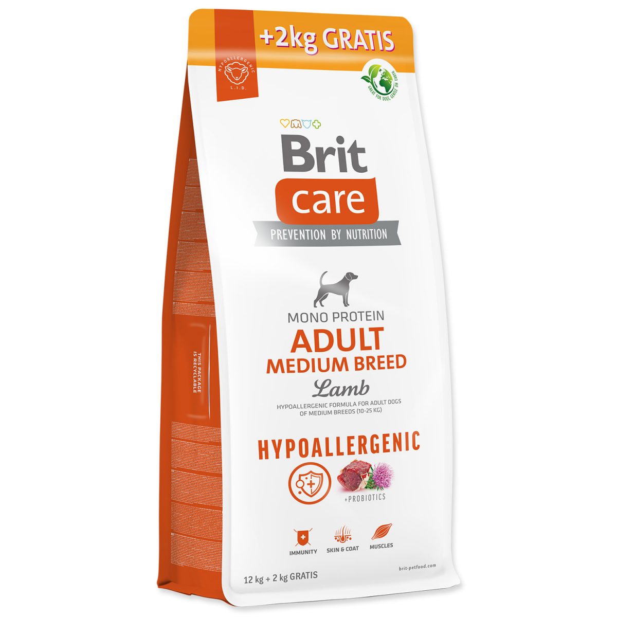 BRIT Care Dog Hypoallergenic Adult Medium Breed 12+2kg