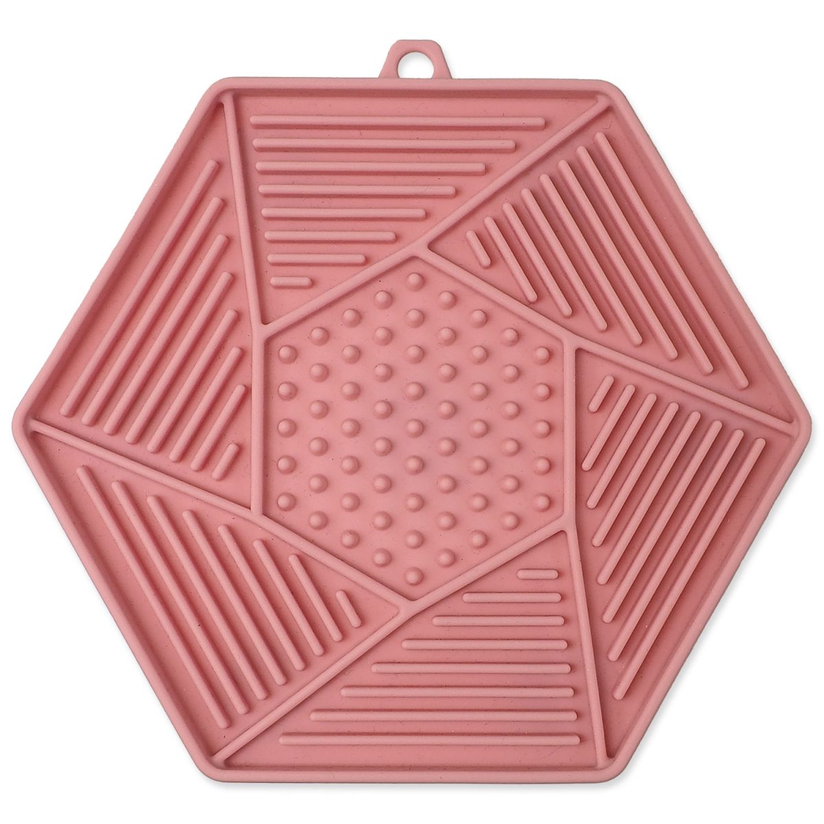 Podložka EPIC PET Lick & Snack lízací hexagon světle růžový 17 x 15cm