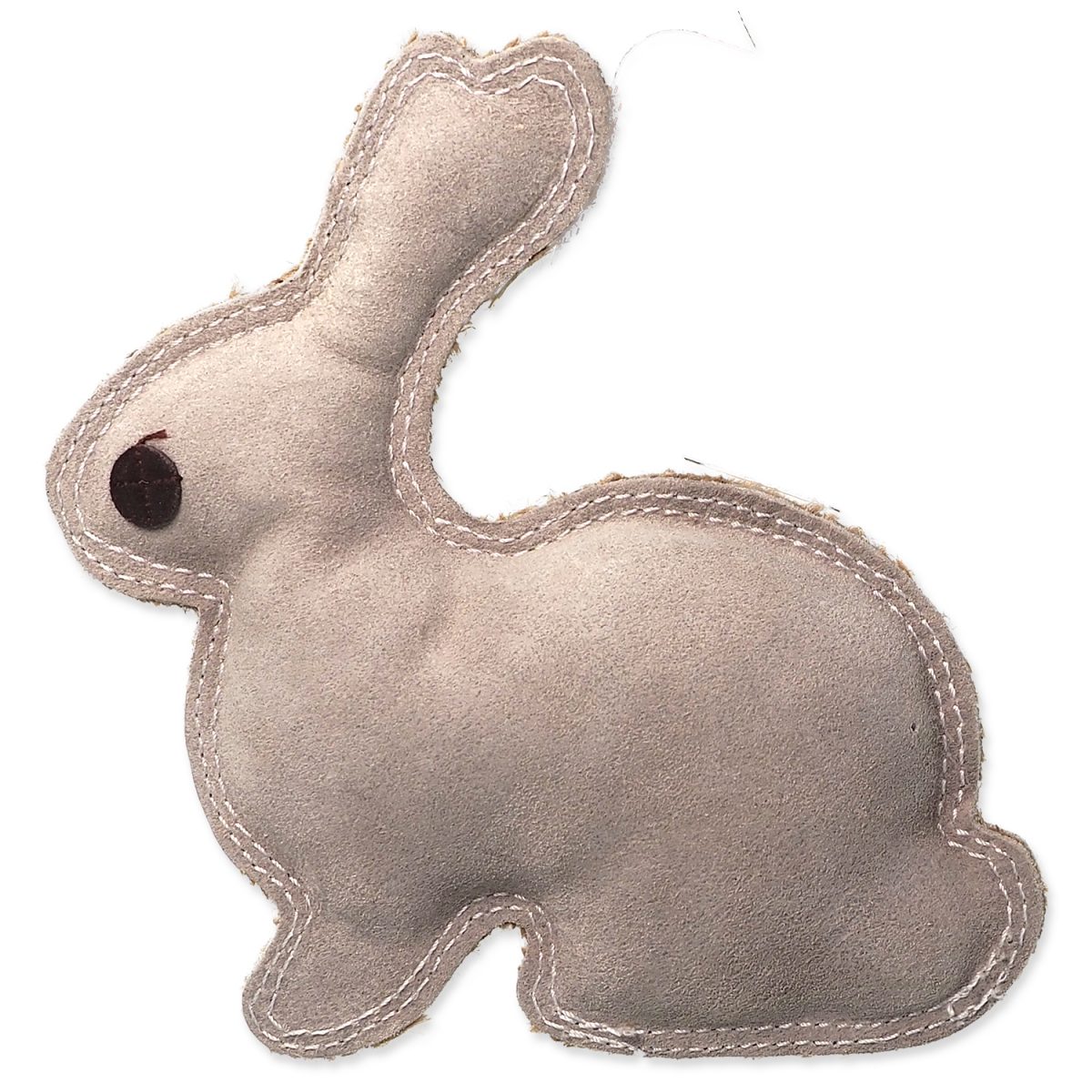 Hračka DOG FANTASY Dura-fused kůže a juta králík malý pískací 20cm
