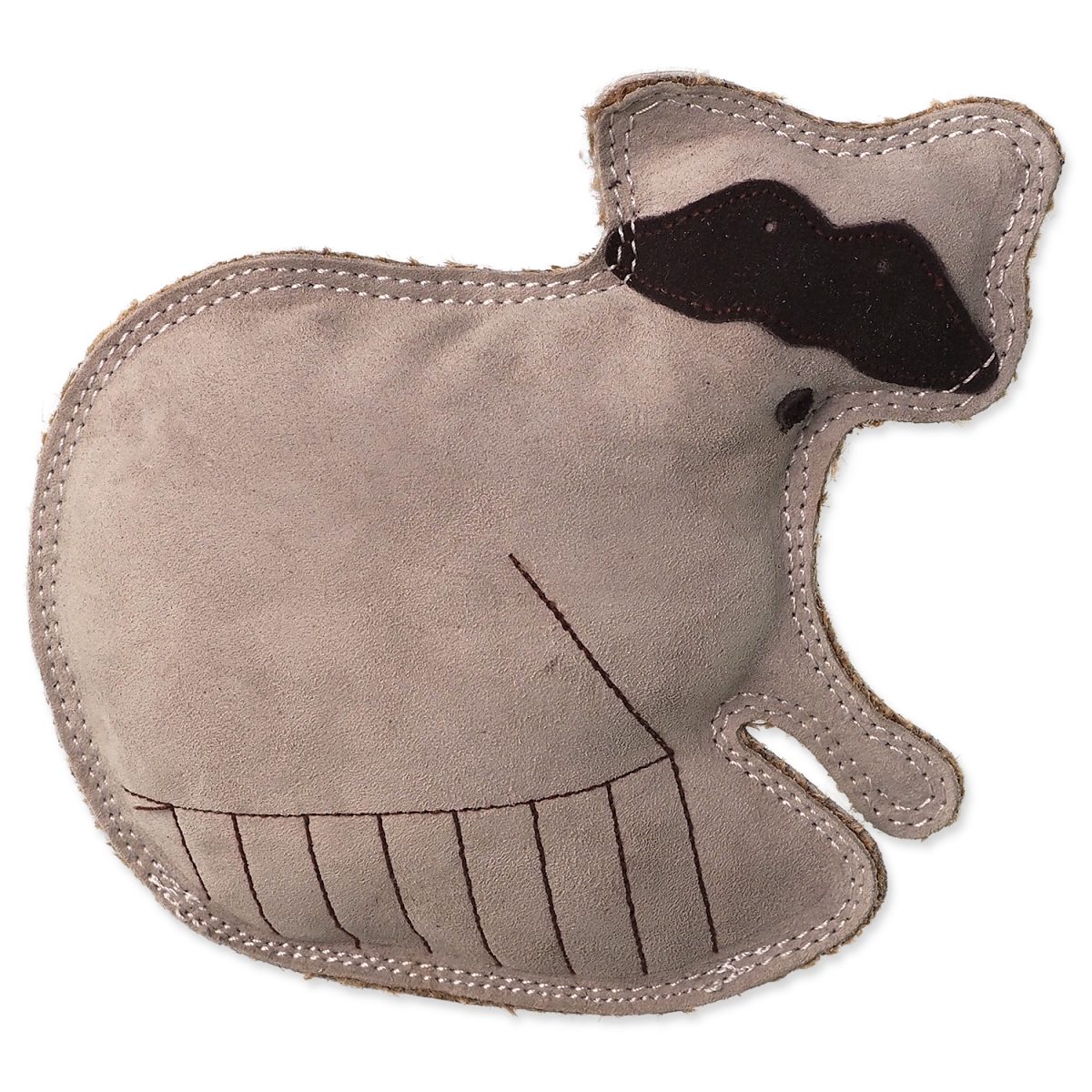 Hračka DOG FANTASY Dura-fused kůže a juta mýval pískací 18,5cm