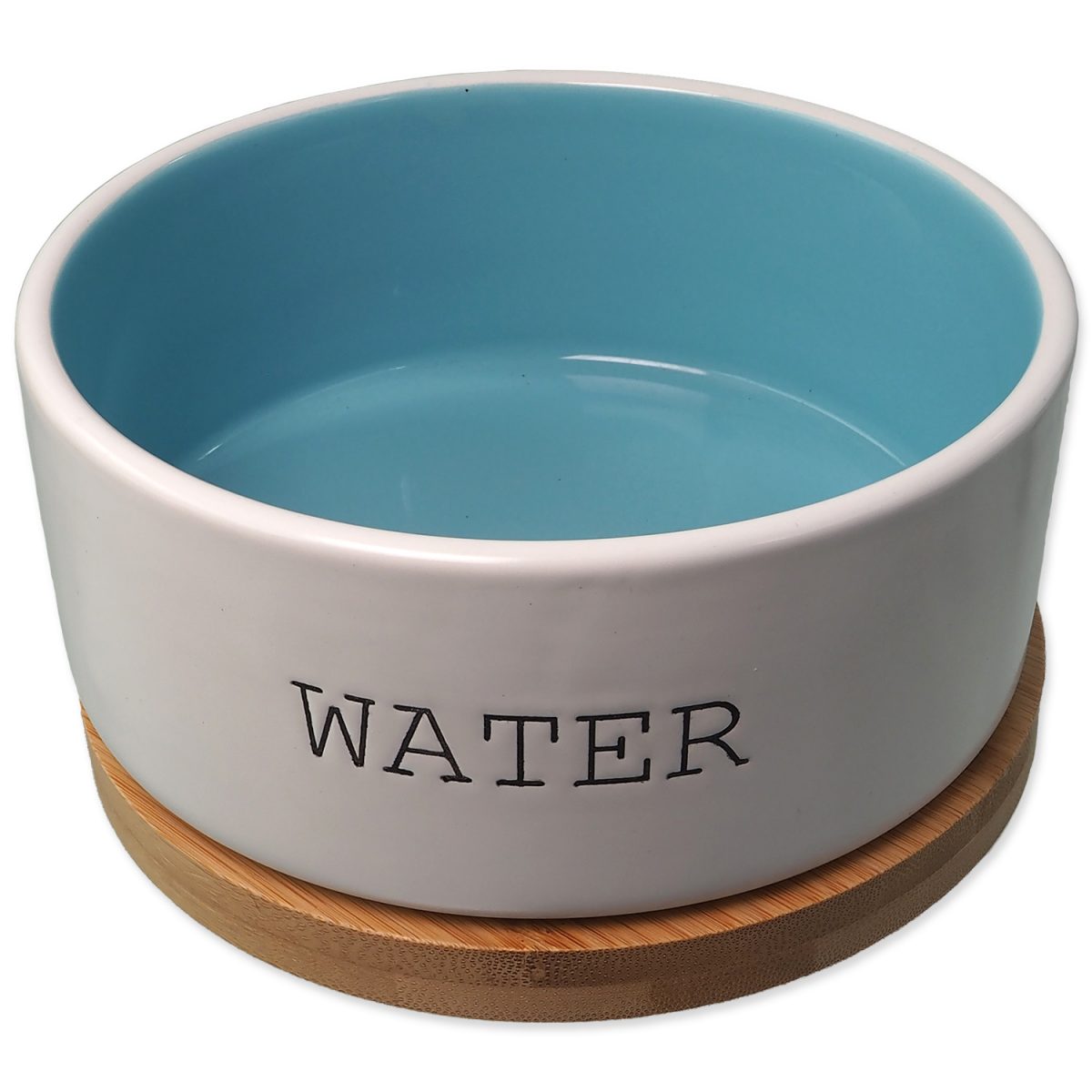 Miska DOG FANTASY keramická bílo-modrá WATER s podtáckem 16 x 6,5 cm 850ml