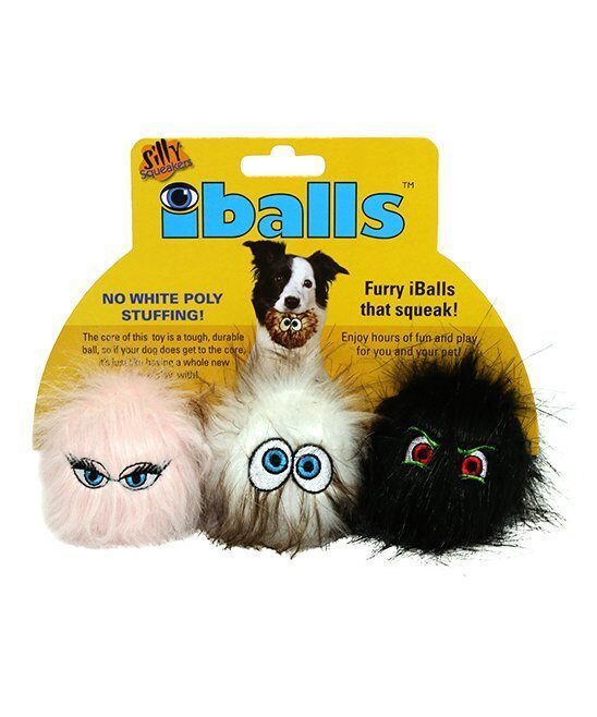 TUFFY Silly Squeaker IBALL Small -chlupaté míčky
