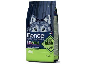 MONGE BWILD Dog - Low Grain - Divočák, Adult 12kg  29/17chovatelské balení