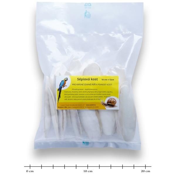 Sépiová kost broušená volná 10cm, 20ks