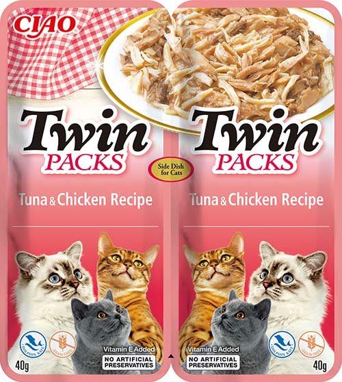 Kapsička Churu Cat Twin Packs - tuňák a kuře ve vývaru 80g