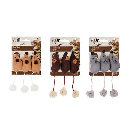 Plyšová myška Lamb – 3 ks – se šantou